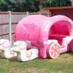 A Horse & carriage themed ball pool in pink