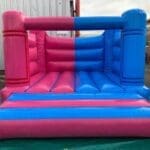 a plain blue and pink 50/50 castle