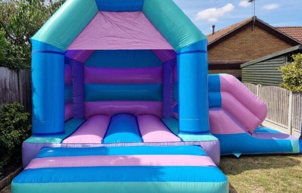 Multi Coloured Pastel Castle With Slide