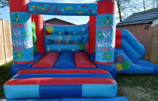 St Patricks Day Velcro Castle With Slide – Changeable Themes