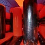 An Orange and Black 45ft long obstacle course