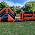 An Orange and Black 45ft long obstacle course