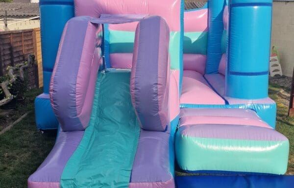Multi-Coloured Pastel Castle With Front Slide