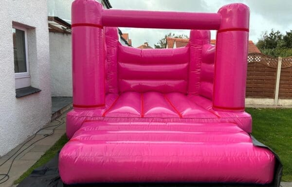 Fuchsia Velcro Roofless Bouncy Castle