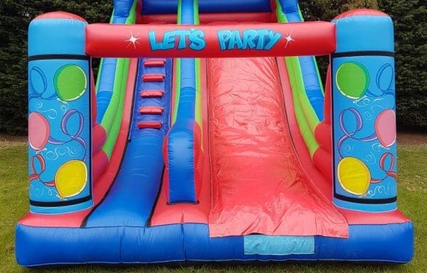 Let’s Party Themed Inflatable Slide