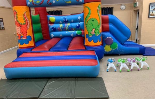 Dino Velcro Castle With Slide – Changeable Themes