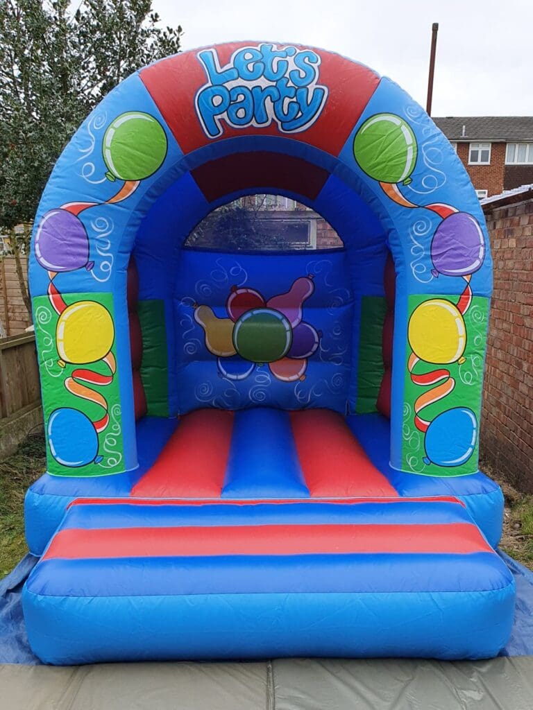 Let’s party blue arch bouncy castle hire Essex