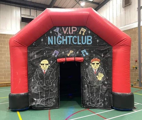 a v.i.p inflatable night club front view