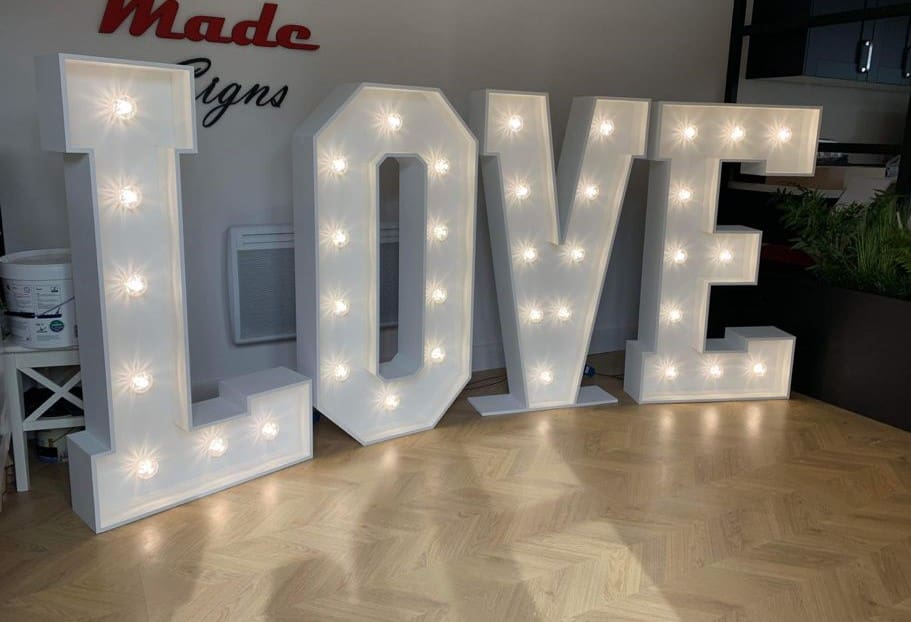 Number 1 Light Up Number Hire - my love events