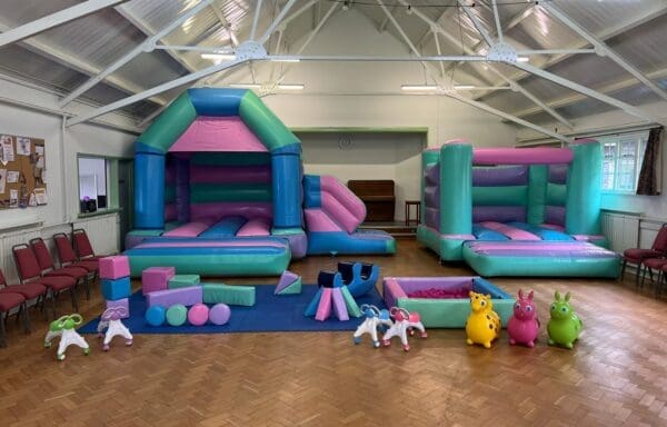 Multi-Coloured Pastel Duo Castle & Soft Play Combo