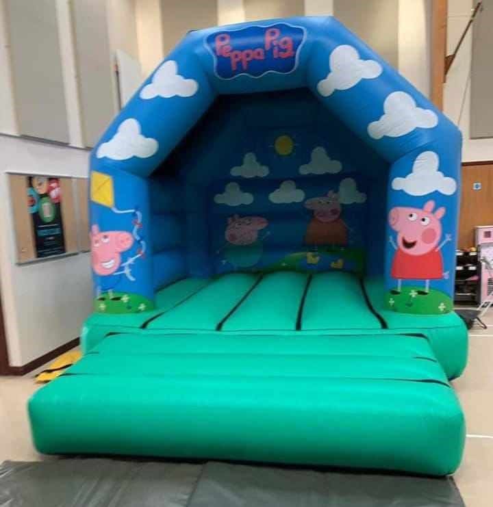 A themed Peppa Pig bouncy castle