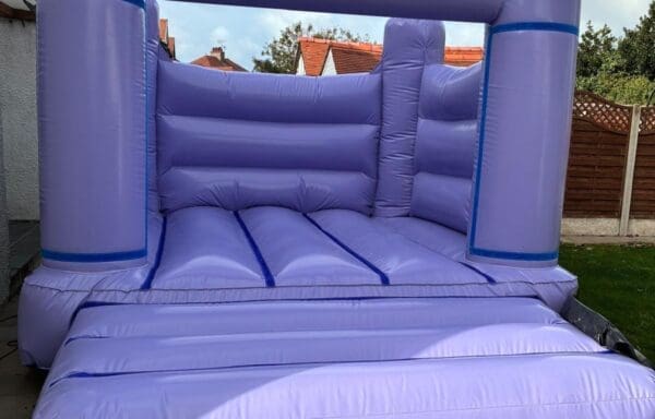 Lilac Velcro Roofless Bouncy Castle